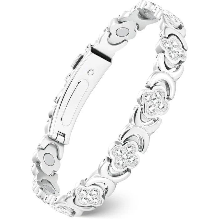 GlamClover Infinity Clover CopperMagnetic Bracelet with Adjuster