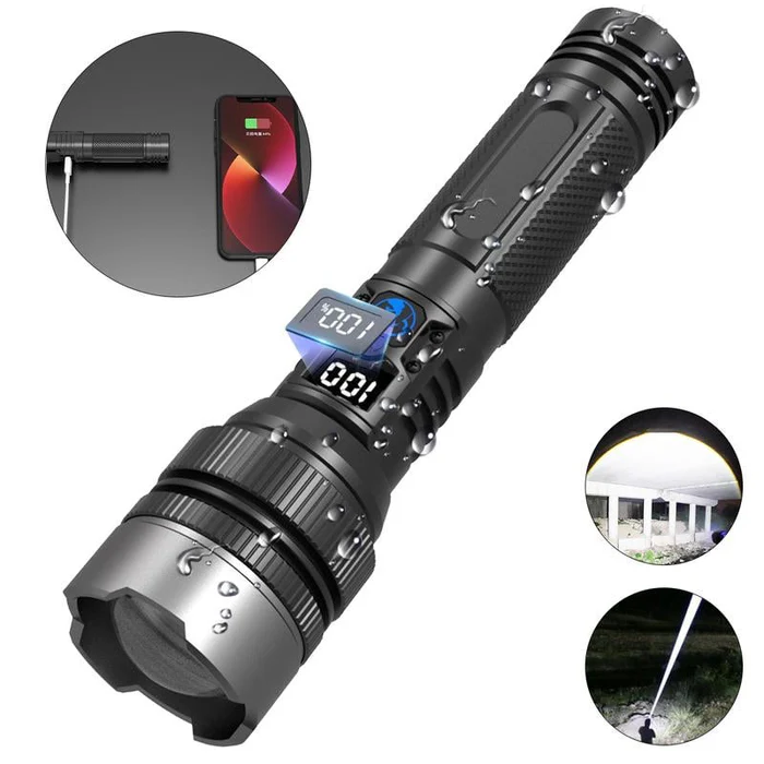 StormBeam RechargeableFlashlight with Telescoping Zoom