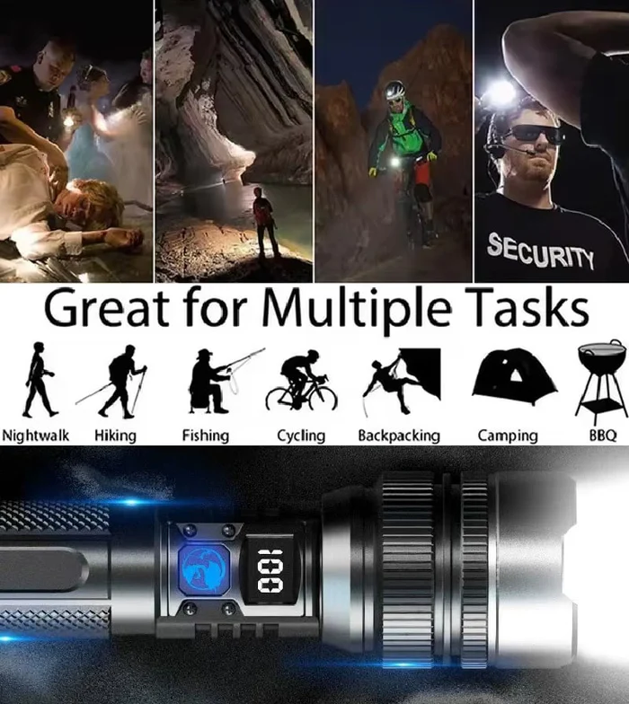StormBeam RechargeableFlashlight with Telescoping Zoom